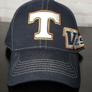 Vols TN Tennessee Fitted Cap Embroidered T Hat Cap Black Orange Era Mens OSFA